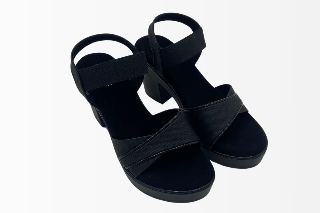 Cross-Strap Wedge Sandals