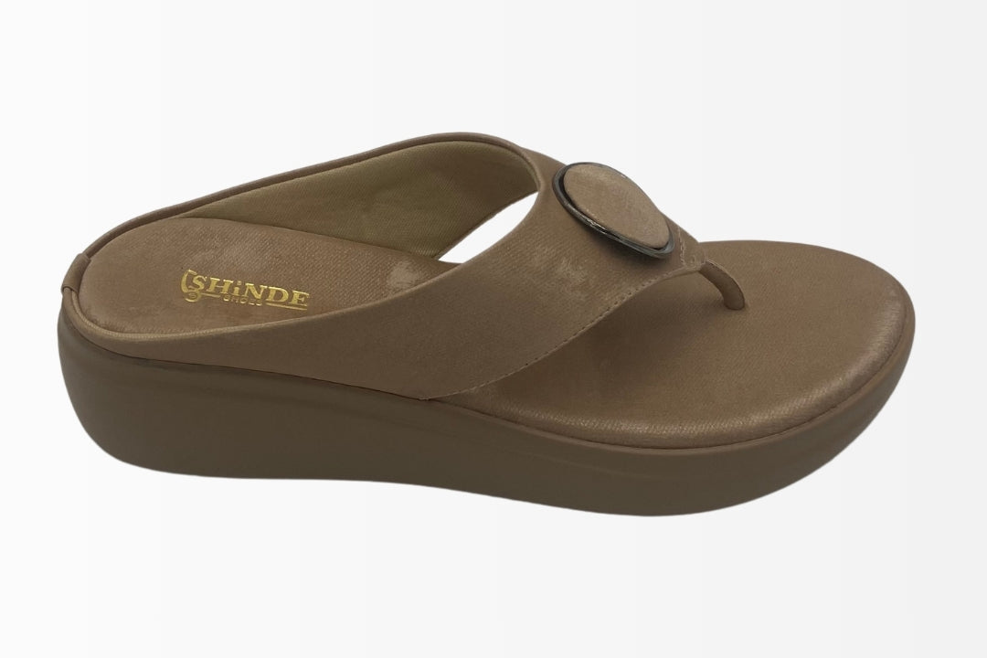 Platform Sandals with Chic Circular Accent