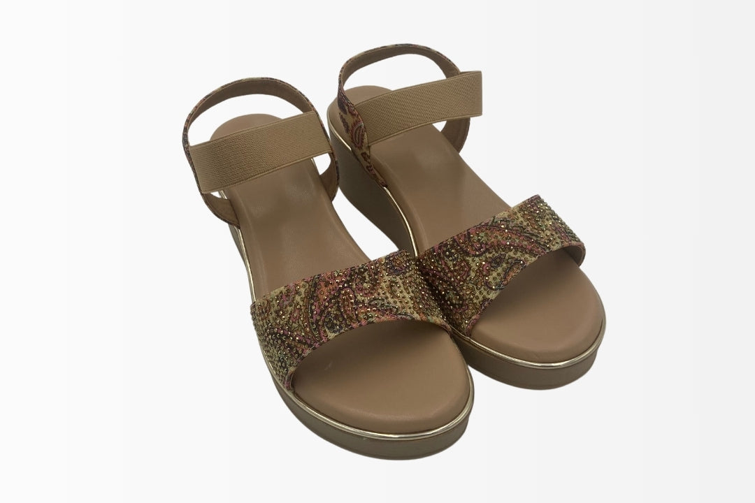 Paisley Wedge Sandals