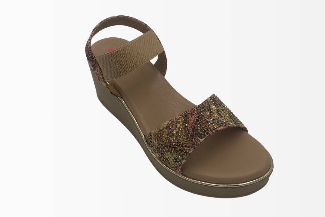 Paisley Wedge Sandals