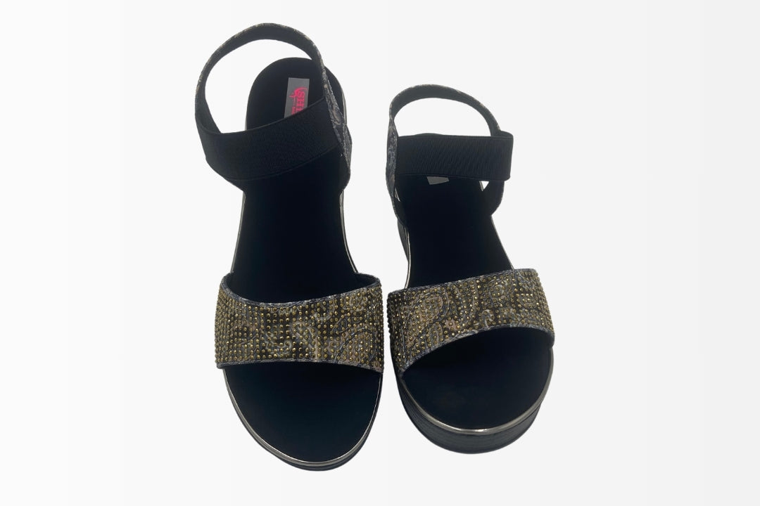 Paisley Wedge Sandals