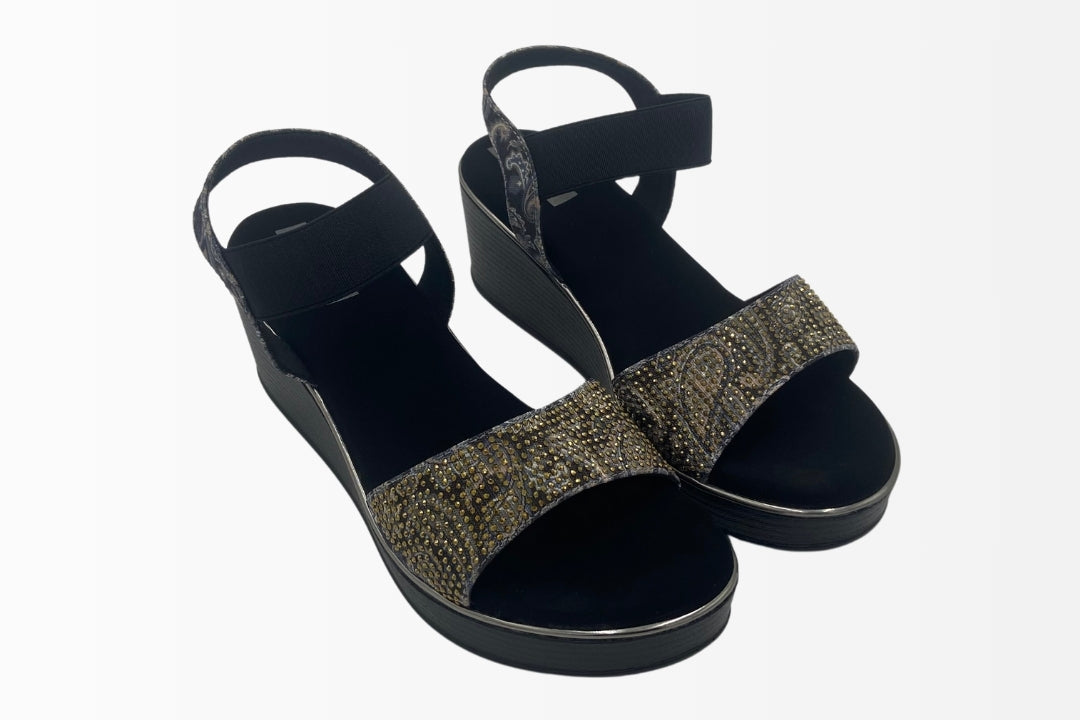 Paisley Wedge Sandals
