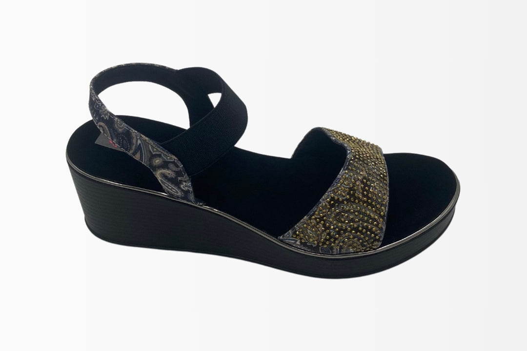 Paisley Wedge Sandals