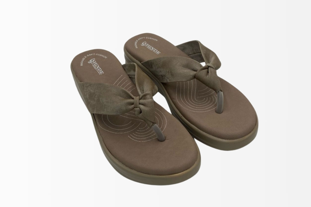 Taupe Knotted Sandals