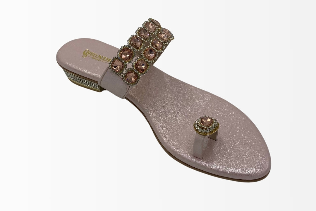 Gem-Embellished Thong Sandals