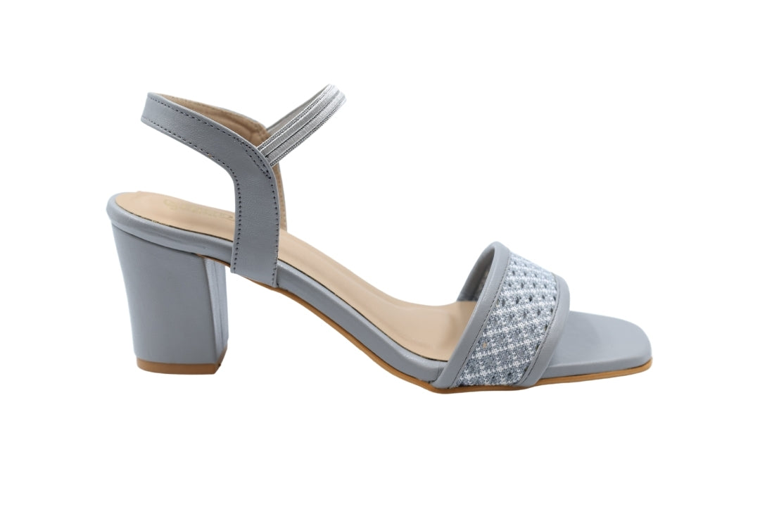 Tweed Strap Heeled Sandal