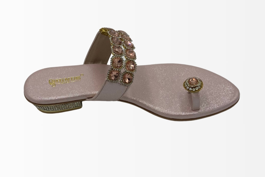 Gem-Embellished Thong Sandals