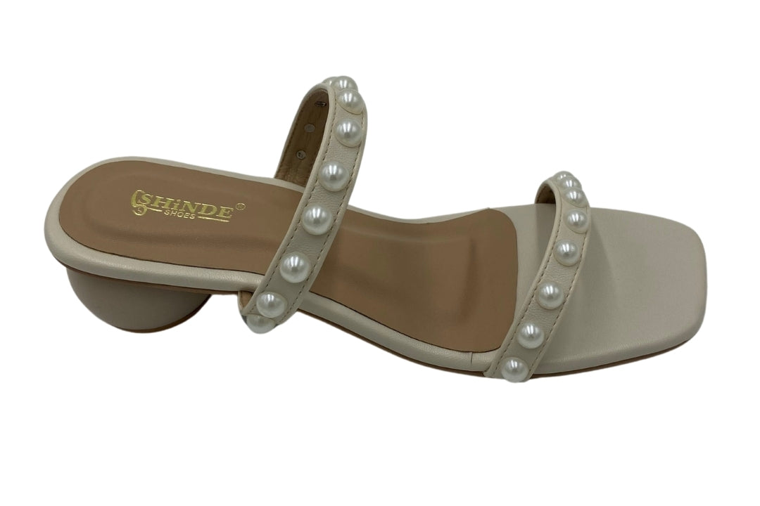 Pearl Strap Heeled Sandals