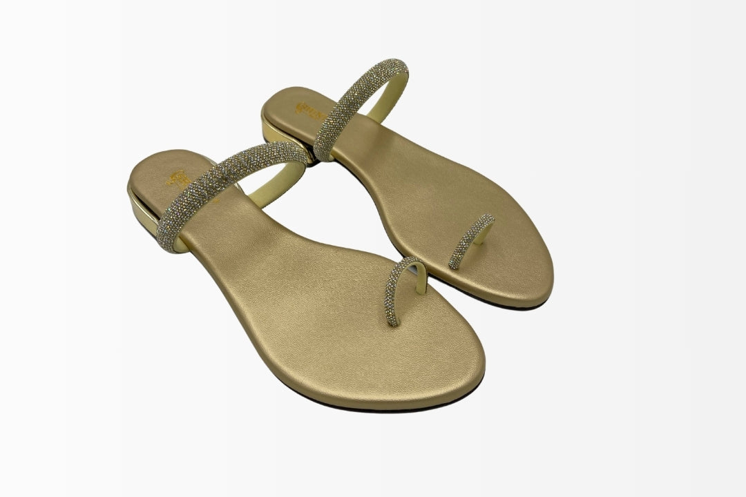 Celeste Crystal Toe-Ring Flats