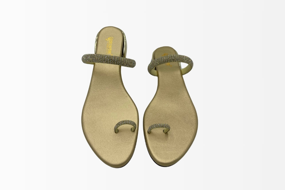 Celeste Crystal Toe-Ring Flats