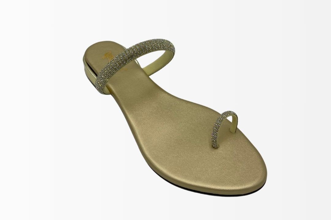 Celeste Crystal Toe-Ring Flats