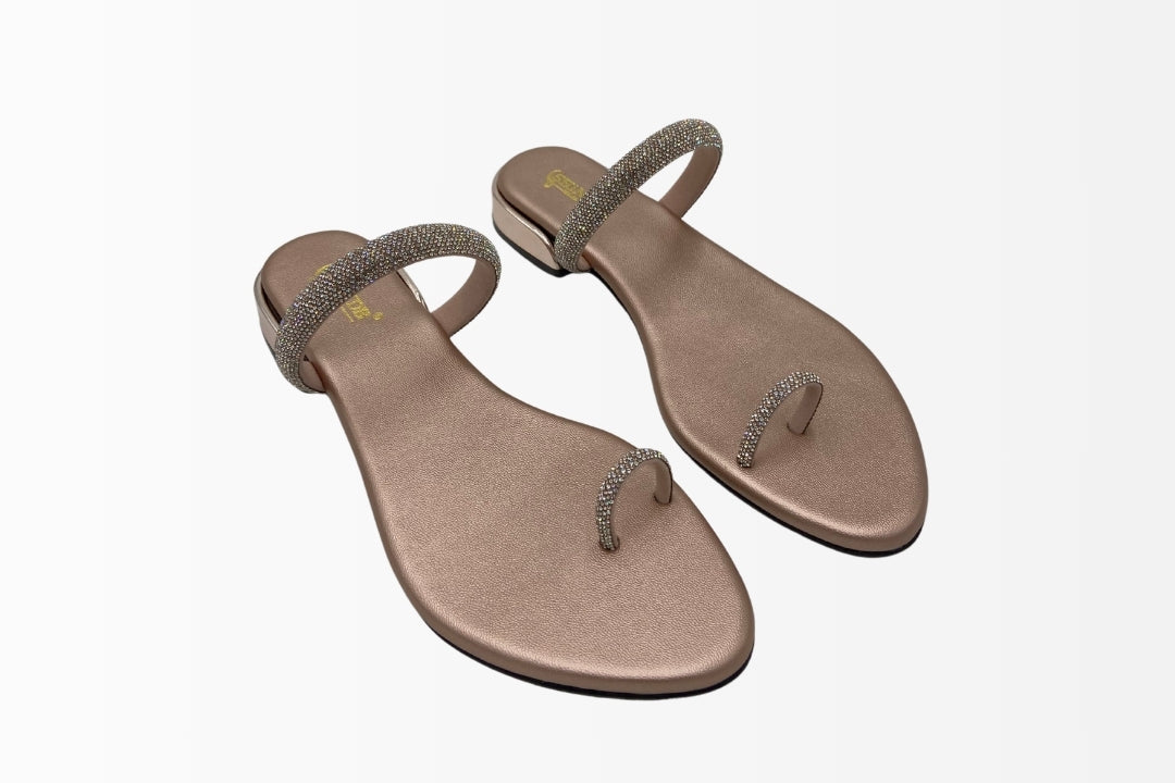 Celeste Crystal Toe-Ring Flats