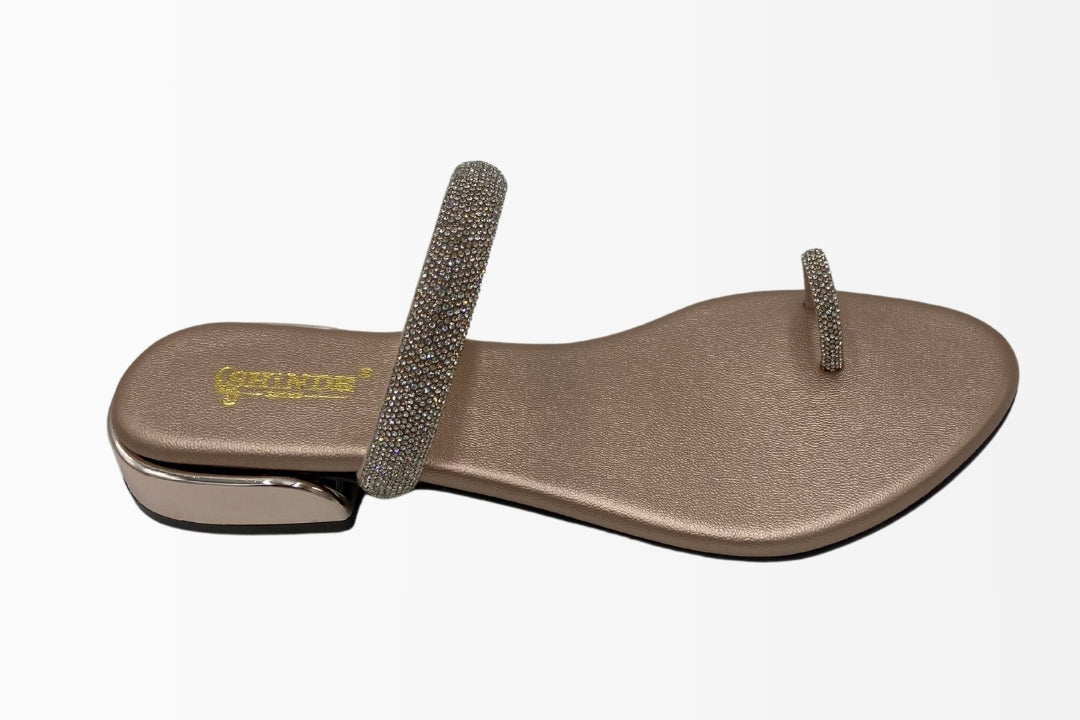 Celeste Crystal Toe-Ring Flats