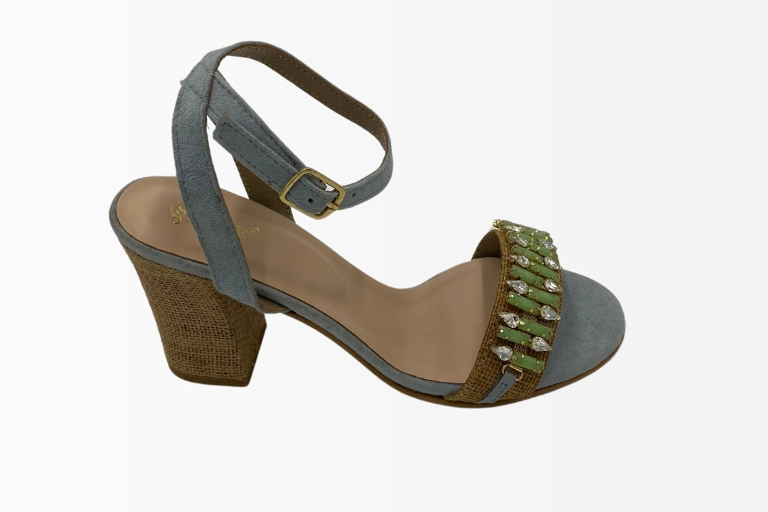 Regal Gemstone Block Heels