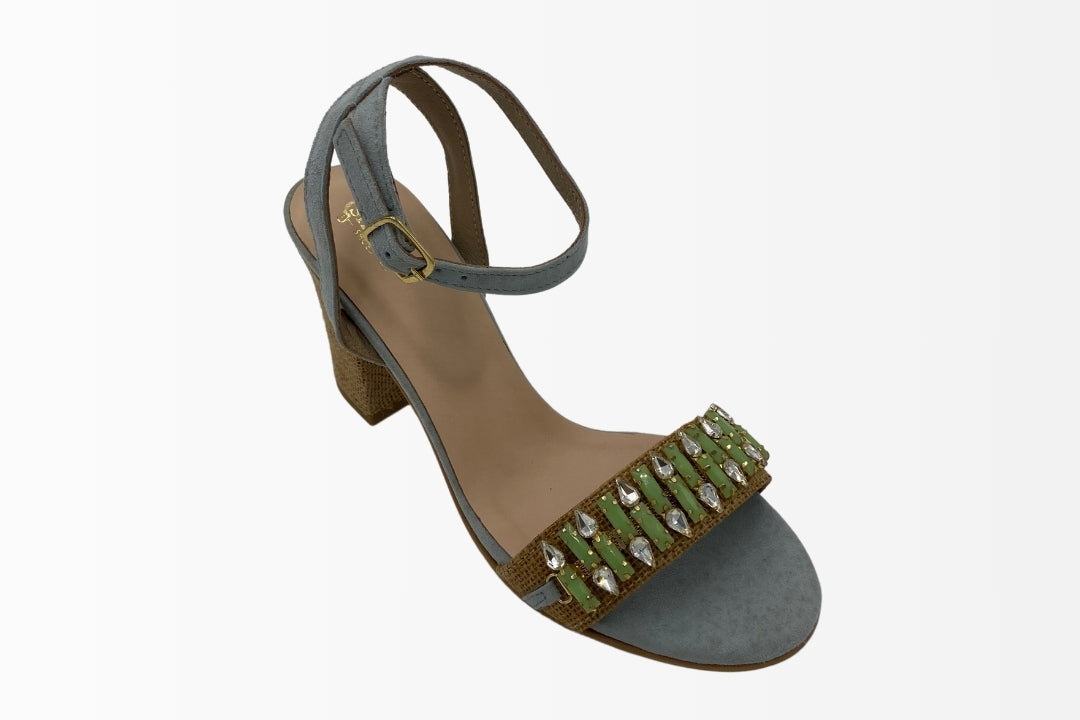 Regal Gemstone Block Heels