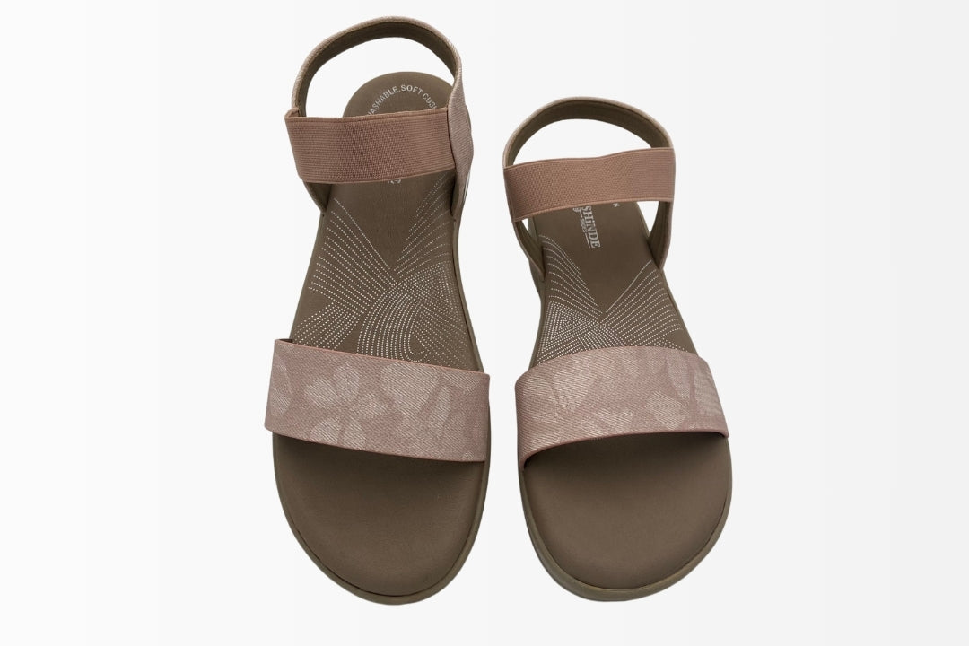 Floral Strap Sandals with Comfortable Wedge