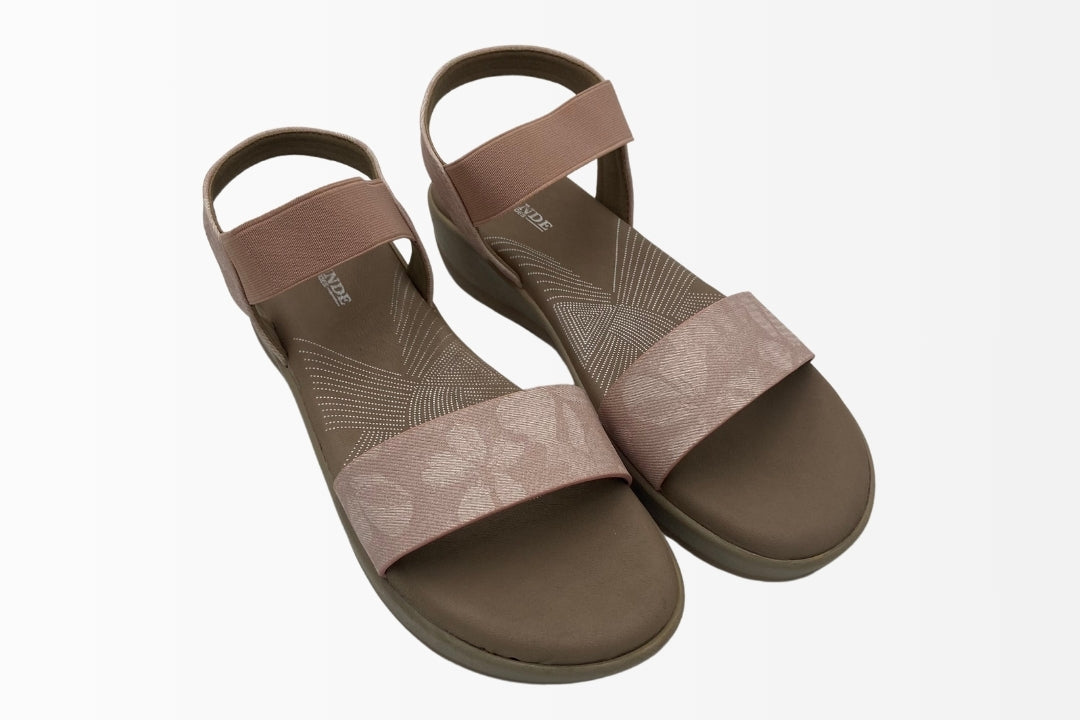 Floral Strap Sandals with Comfortable Wedge
