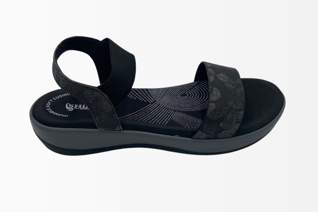 Floral Strap Sandals with Comfortable Wedge