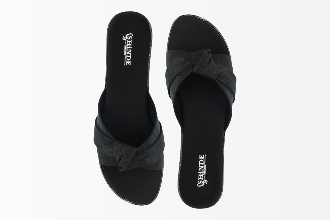 Women Tan Knotted Slip-On Heels