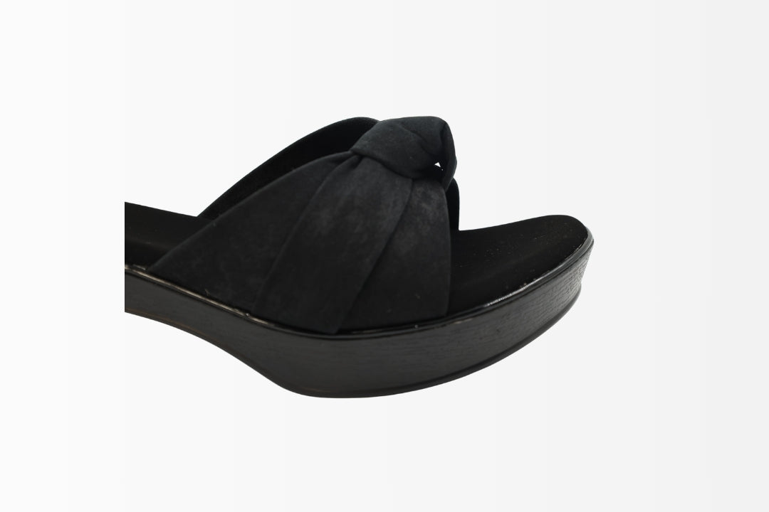 Women Tan Knotted Slip-On Heels