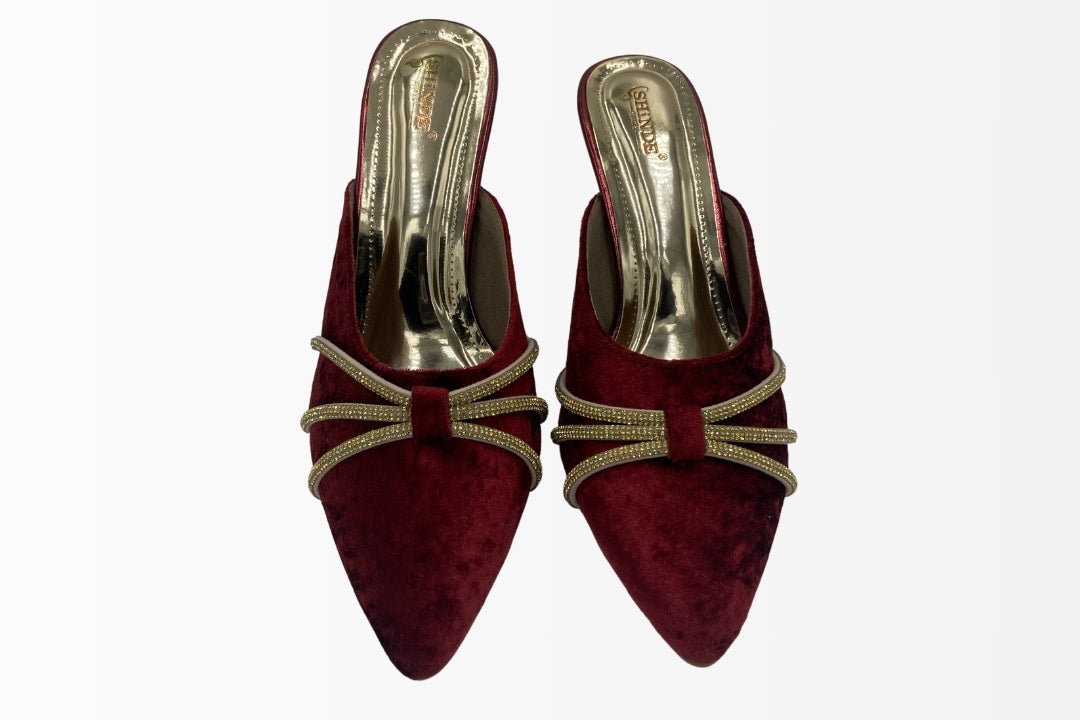 Velvet Mule Heels