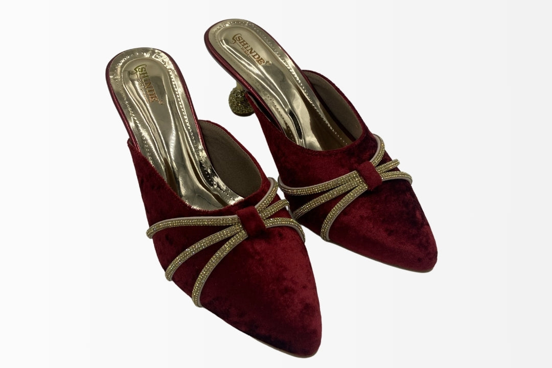 Velvet Mule Heels
