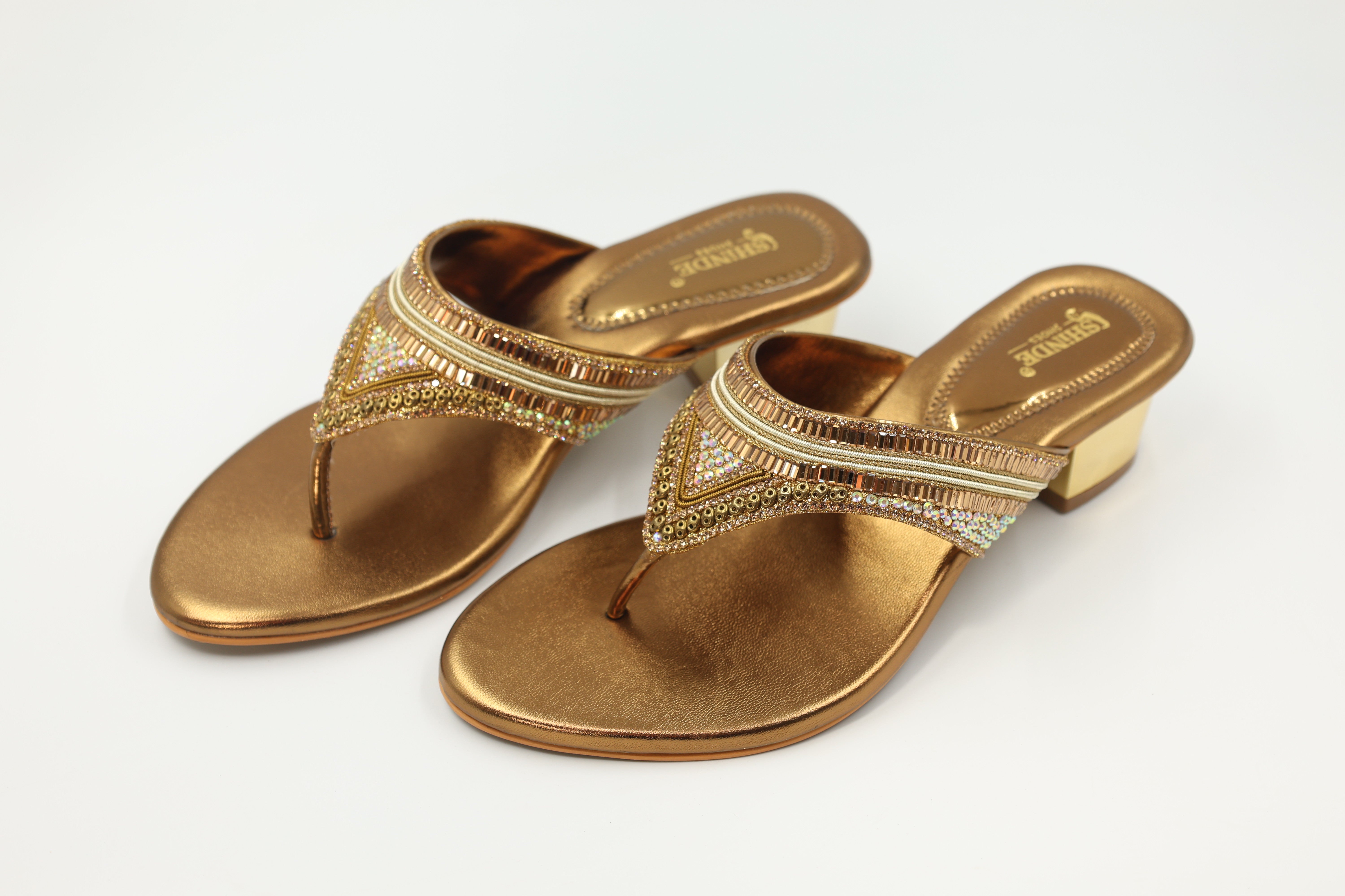Golden Gleam Sandals